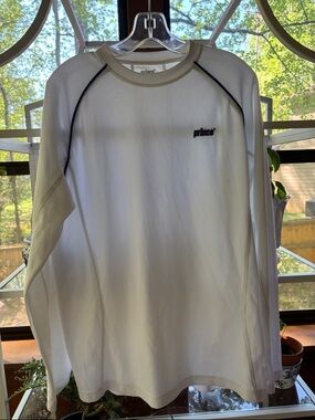 Prince Long Sleeve Men’s White Active Tennis Shirt Size Medium